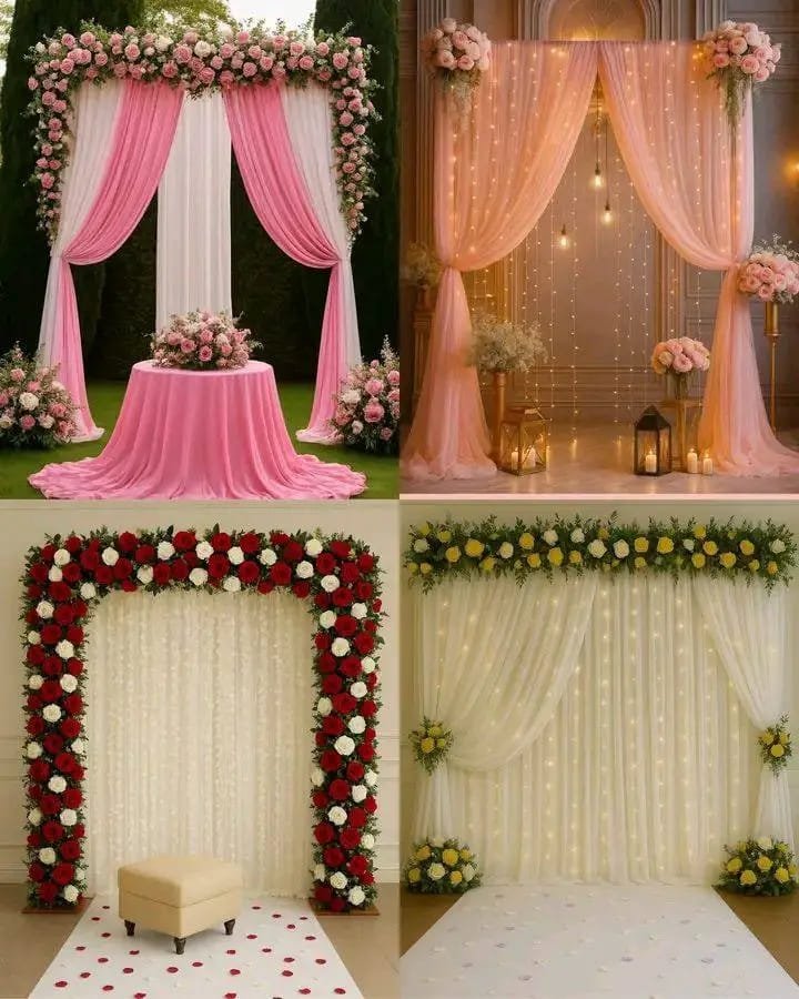 Pastel themed decorative birthday setup